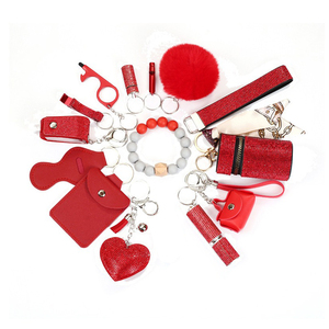 Ensemble de porte-clés de sécurité scintillants pour femmes et filles, porte-clés multifonctionnel de <span class=keywords><strong>défense</strong></span> personnelle, <span class=keywords><strong>kit</strong></span> de 14 pièces - Product Image 4