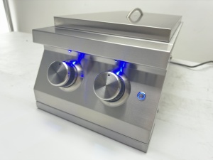 Ngoài trời được xây dựng trong thương mại barbeque điện Burner trượt trong đôi Side Burner BBQ Burner - Product Image 2