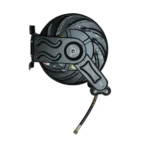 Ống kim loại Reel cho rửa xe thủy lực Hose Reel áp lực cao nước có thể thu vào xách tay thép không gỉ 10m/15M 3/8