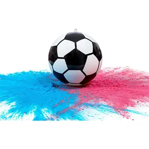 Популярный футбольный Тип розовая синяя пудра бумага для распознания пола бомба для детского душа конфетти пушка