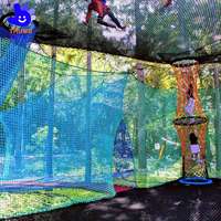 Équipement de parcours de cordes extérieur, équipement de divertissement de haute qualité en acier et HDPE, parc d'aventure, aire de jeux, design personnalisable, certifié CE TUV