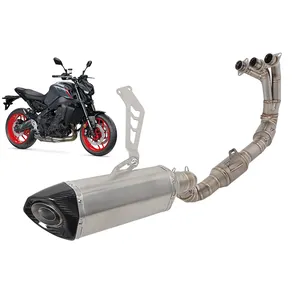 Titanium Alloy Motor Knalpot Full System untuk Yamaha MT-09 FZ-09 XSR900 MT09 2021 Depan Link Pipa Katalis Muffler DB Pembunuh