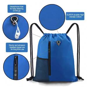 Big Capacity Eco-Friendly Promotional <b>Drawstring</b> Sport <b>Backpack</b> Waterproof <b>Drawstring</b> Bags - Product Image 4