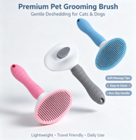 Brosse à poils pour chien, peigne pour chat, toilettage et soin, brosse pour chat en acier inoxydable pour chiens à poils longs, accessoires de nettoyage pour animaux de compagnie