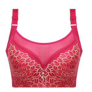 Soutien-gorge grande taille Soutien-gorge anti-dérapant pour la poitrine, mince moule, froncé pour ajuster les sous-vêtements sexy et confortables - Product Image 2