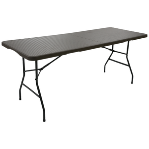 Açık katlama PP masa <span class=keywords><strong>Metal</strong></span> bacaklar yüksek yoğunluklu polietilen (HDPE) demir 240 cm (8 Ft) uzun boş dış mekan mobilyası - Product Image 1