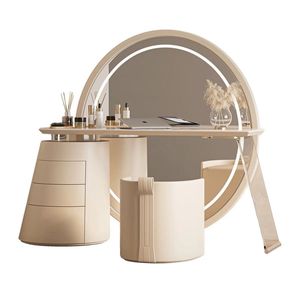 Hot Sell Modern Mirrored <strong>Vanity</strong> Dressing <strong>Table</strong> with LED Makeup <strong>Mirror</strong> - Product Image 4