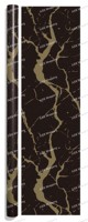 Rouleau de papier d'emballage de luxe noir et or, épais, recyclable, motifs marbrés, damassés, géométriques, assortis, imprimés sur mesure, vente en gros