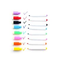 Stylos marqueurs pour tableau blanc 10MM multicolores, vides, rechargeables, effaçables à sec, accessoires de papeterie en vrac, marqueurs pour tableau blanc