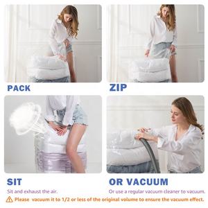 משאבה עיצוב חינם חלל בד שומר/תיק מארגן דחוס שקיות אבק ואקום קובייה עבור נסיעות - Product Image 5