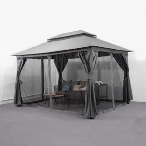 <span class=keywords><strong>Gazebo</strong></span> grande de aluminio y <span class=keywords><strong>Metal</strong></span> para Patio, tienda de lujo con mosquitera, muebles de exterior, <span class=keywords><strong>Gazebo</strong></span> - Product Image 1