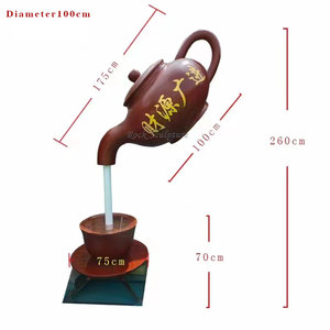 Arte Público Exterior Personalizado <span class=keywords><strong>de</strong></span> Gran Tamaño, Artesanías <span class=keywords><strong>de</strong></span> Metal <span class=keywords><strong>de</strong></span> Acero Inoxidable, Teteras Gigantes, Fuentes Fluidas, Esculturas, Decoraciones <span class=keywords><strong>de</strong></span> Jardín - Product Image 4