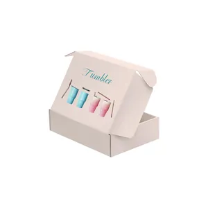 Sıcak pembe oluklu kağıt posta ambalaj kutusu hediyelik sabun posta iş küçük nakliye kutuları özel Logo ambalaj