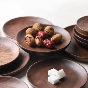 <strong>high</strong> <strong>quality</strong> <strong>customized</strong> multi function round wooden plates beech walnut wood food <strong>serving</strong> dishes <strong>tray</strong> - Product Image 5
