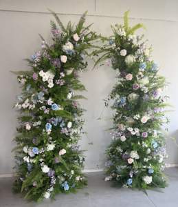 Simulation de forêt florale, nouvelle décoration de fond de mariage, décoration de fenêtre, hall d'<span class=keywords><strong>exposition</strong></span>, arche, disposition, cadre en corne, personnalisation - Product Image 5