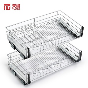 Cajón Extraíble Multifuncional para Gabinete de Cocina, Diseño Duradero de Acero Inoxidable, Resistente al Agua, Fácil de Limpiar, para Almacenamiento Moderno - Product Image 1