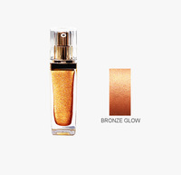 Minyak Shimmer Tubuh Tahan Air Label Pribadi Warna Perunggu Keemasan untuk Tubuh dan Wajah, Highlighter Cair