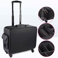 Trousse de maquillage professionnelle de voyage, grande capacité, avec roulettes, pour organiser et ranger les accessoires de maquillage, échantillon gratuit