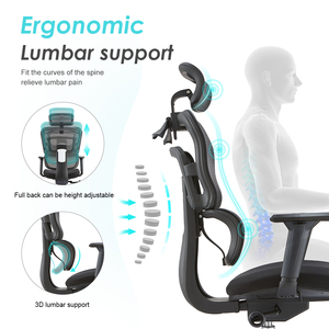 <span class=keywords><strong>Sedia</strong></span> <span class=keywords><strong>da</strong></span> <span class=keywords><strong>Ufficio</strong></span> <span class=keywords><strong>Ergonomica</strong></span> Girevole di Lusso dalla Cina per Dirigenti con Schienale Alto in Rete Comoda e Supporto Lombare - Product Image 3