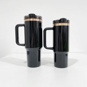 Gobelet isotherme à double paroi de 40 oz plaqué or, vente en gros, coloris Or, Cuivre, Noir Forêt, Rose Pâle, Crème, Nuit Noire, pour café - Product Image 5