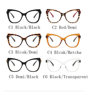 2023 thời trang cao cấp TR90 Cat Eye chống ánh sáng màu xanh máy tính kính Eyewear cổ điển màu xanh ngăn chặn ánh sáng Kính mắt Frames - Product Image 6