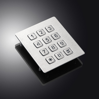 Clavier numérique métallique robuste à 12 touches avec rétroéclairage pour contrôle d'accès de casier intelligent