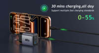 Chargeur mural USB Type C Mini GaN PD 3.0 KYT 30W/35W, charge rapide, prise EU/AU, protection OVP/OTP pour iPhone, Google Pixel, ordinateur portable