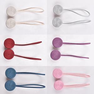 Bref tressé fenêtre rideaux support Europe Style rond <span class=keywords><strong>rideau</strong></span> boucles aimant <span class=keywords><strong>rideau</strong></span> décor à <span class=keywords><strong>la</strong></span> maison cravate dos magnétique - Product Image 2