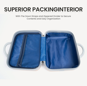 Bolsa organizadora de maquillaje portátil de 14 <span class=keywords><strong>pulgadas</strong></span>, Mini bolso de mano, estuche de equipaje de carcasa dura para viajes, ABS Unisex para niños - Product Image 2