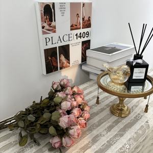 Hot Selling Hochzeits dekor Künstliche 6 Kopf Rose Blumen dekoration Glatte Creme Künstliche Blumen Rose Bouquet - Product Image 5