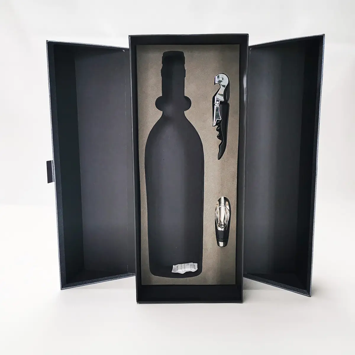 Kotak Anggur Kotak Hadiah Botol Kaca Alkohol Karton Sublimasi dengan Aksesori