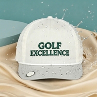Gorras de Golf Personalizadas con Logotipo Bordado, 5 Paneles, de Nailon Resistente al Agua, con Soporte para Tees e Imán para Marcador de Pelota