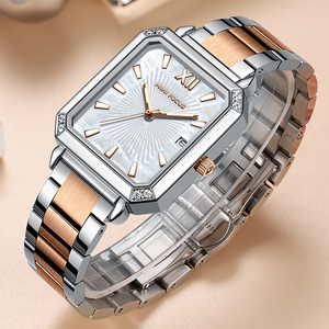 मिनी फोकस mf0472l mf 0472 लक्जरी महिलाओं जापान क्वार्ट्ज वॉच वाटरप्रूफ स्टेनलेस स्टील बैंड की कलाई - Product Image 4