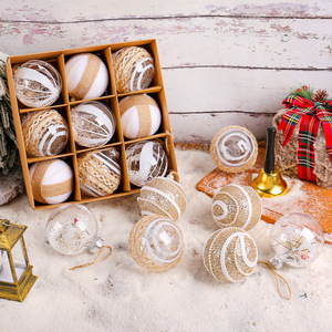 Wholesale Christmas Ball Set Painted Ball Decoration <b>Plastic</b> Christmas Balls Xmas <b>Tree</b> Pendant for Holiday Decor - Product Image 3