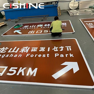 Cishine Yüksek Kaliteli LED Güvenlik Kırmızı Yeşil Mavi Oklu Trafik Yönü Yansıtıcı Uyarı Su Geçirmez Yuvarlak Trafik İşareti - Product Image 5