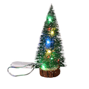 <span class=keywords><strong>Mini</strong></span> ago di pino albero di natale decorazione di cedro ornamento da scrivania piccola decorazione di natale con luce a <span class=keywords><strong>led</strong></span> di colore