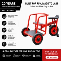 Chariot à pédales à trois roues pour enfants d'âge préscolaire, double siège, pour aire de jeux extérieure, jouet pour enfants de maternelle