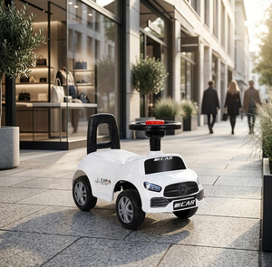 Voiture à pédales pour tout-petits avec klaxon couineur, voiture manuelle à 4 roues pour jeu actif, trotteur pour bébé avec boîte de couleur conforme aux normes d'exportation - Product Image 4