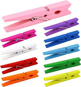Pinces à linge décoratives colorées, clips artisanaux pour photos et papiers, pinces à linge en bois colorées - Product Image 1