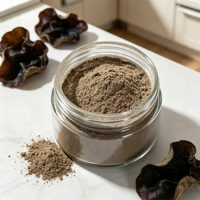 Poudre de champignons noirs déshydratés naturels, poudre de champignons comestibles, grand stock