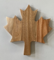 Plateau de service de forme irrégulière en bois d'acacia durable, écologique et luxueux, fabriqué au Canada, gravé, vaisselle