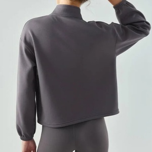 Vêtements de sport d'automne et d'hiver, veste de sport de haute qualité avec logo personnalisé, fermeture éclair, pour femmes - Product Image 6