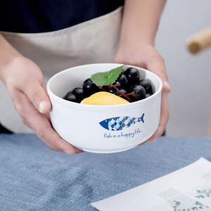 Ceramic Fresh-Keeping Bowl Three-Piece Sealed Bowl With Cover <b>Set</b> Bowl Gift Box Practical Opening Event Gift Wholesale - Product Image 5