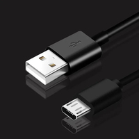 Kabel USB mikro Tipe A Pria, sinkronisasi Data mikro pengisian daya USB mikro 2.0 tipe A pria CE ROHS FCC ponsel Android kabel USB mikro