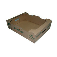 Boîte d'emballage plate en carton pour Fruits et légumes, 50 pièces, produit ondulé personnalisé, bon marché