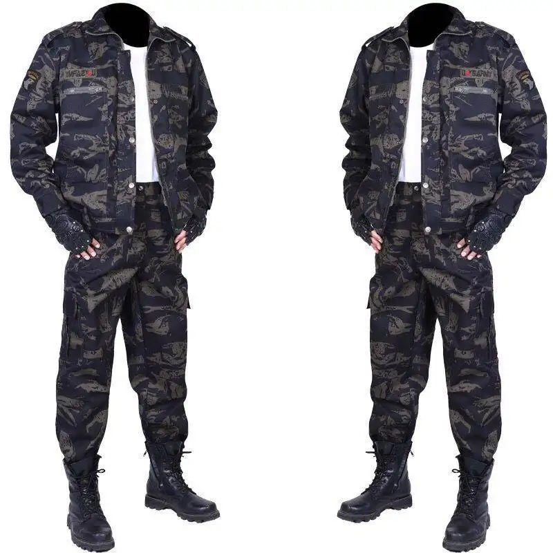 Uniforme táctico de camuflaje para hombre, chaqueta, pantalones, traje