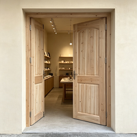 Porte intérieure double battant en bois de sapin massif, sur mesure, pour entrée principale, modèle « Mère et Fils », pour la décoration d'entrée de villa et de maison.