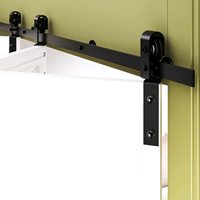 Kit de rails de quincaillerie pour porte de grange pliante pour 4 portes