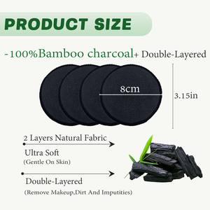 Dischetti Struccanti Riutilizzabili a 2 Strati in Tessuto Naturale, Salviette a Doppio Strato per Rimuovere Trucco e Pulire i Pori, per Uso Femminile - Product Image 4