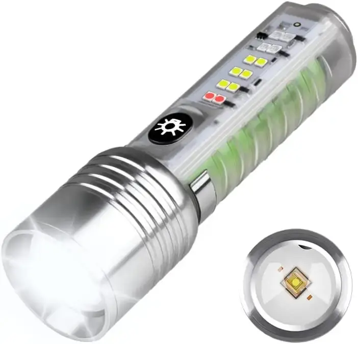 مصباح جانبي فائق السطوع من توبي ، مغناطيس قوي ، إضاءة فتيل ليد USB ، كشافات قابلة للتكبير لمسافات طويلة